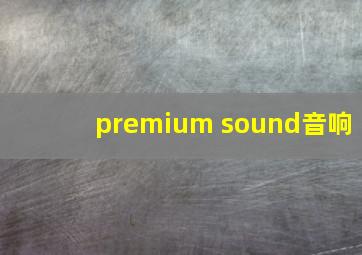 premium sound音响